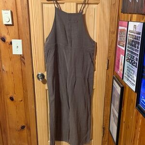 Elleborn  Brown Jumpsuit for Women Size Large- 100% Cotton